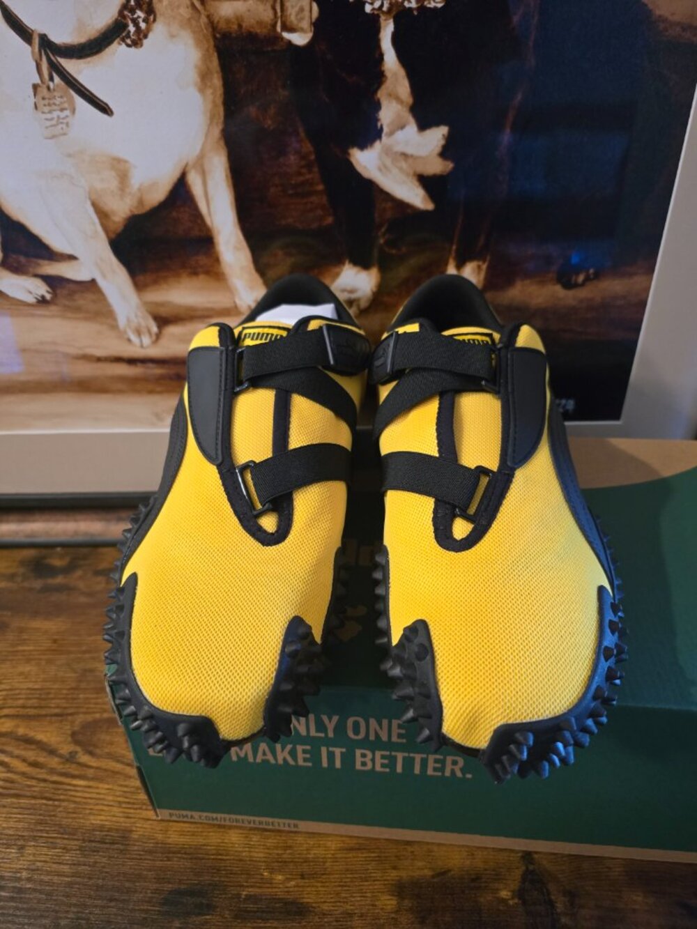 PUMA Mostro OG Prime BRUCE LEE Yellow Black Sneakers 403206-15 Men's Sz 10 NEW - Picture 7 of 13
